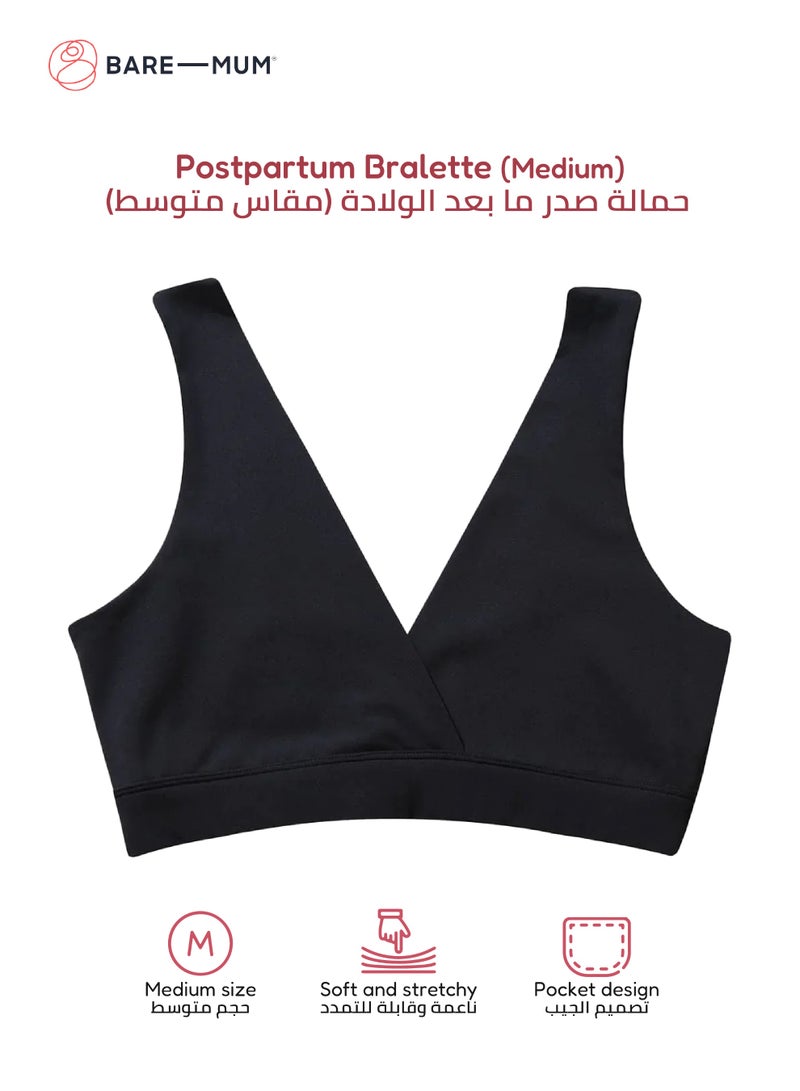BARE-MUM Postpartum Bralette | Reversible Design | Soft & Stretchy | Holds Warm & Cool Inserts | Comfortable & Supportive | Ideal for Breastfeeding & Sore Breasts | Machine Washable - Medium Size - Image 1