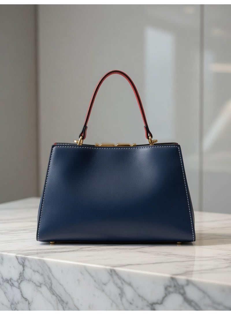 Elegant Mini Navy Structured Handbag