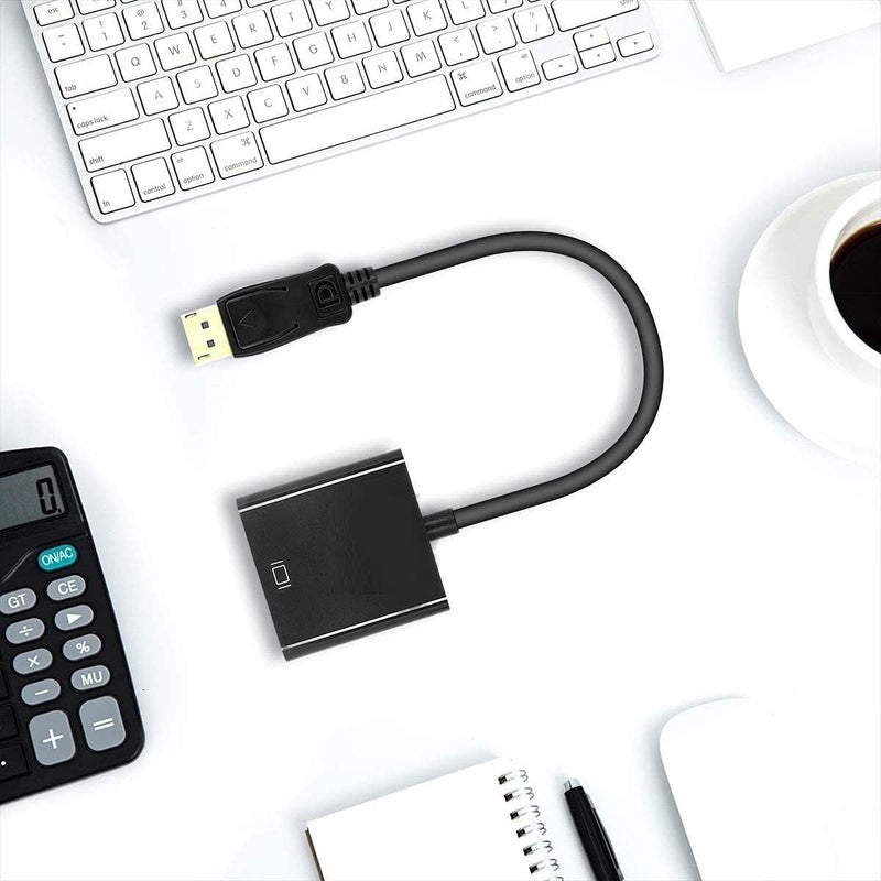 Tobo Display Port to HDMI Adapter, 1080p Display Port DP to HDMI Cable Male to Female Port Support Video & Audio Compatible with Computer, PC, Monitor, Projector, HDTV (Not Bidirectional) TD-262TC - Image 2