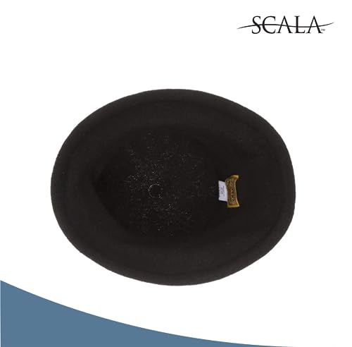 Scala Collezione Women's Boiled 100% Wool Cloche Hat, Black, One Size - Image 4
