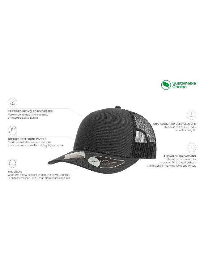 Atlantis Bryce Cap - Classic Structured Trucker Style Recycled Polyester Ideal For Outdoor And Sports  - Image 3
