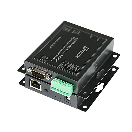 DTech Serial to Ethernet Converter Adapter RS232 RS422 RS485 to TCP IP Device Server Supports DHCP DNS Modbus RTU/TCP 10/100M Power Over Ethernet POE - Image 1
