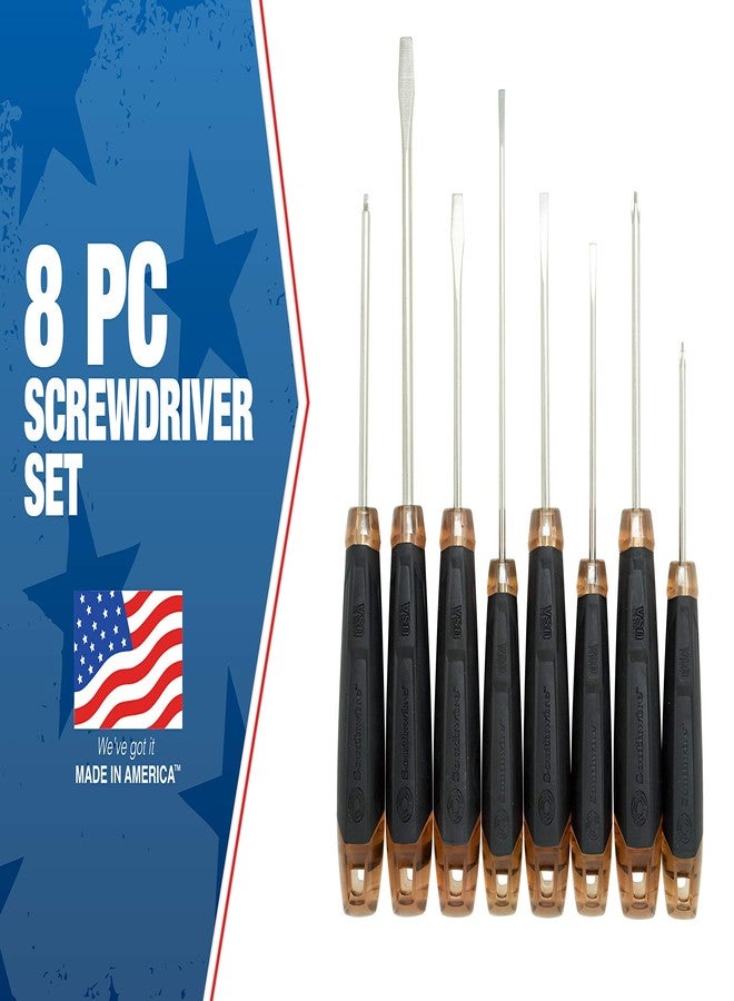 Southwire SDSET8US USA 8 Piece Screwdriver Set; 3"; 4"; and 6" Shank - Image 2