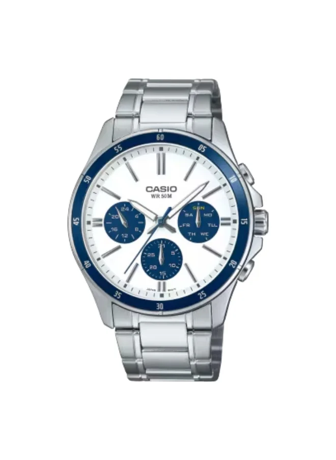 كاسيو Men's Stainless Steel Analog Watch MTP-1374D-7A2VDF - 43.5 mm