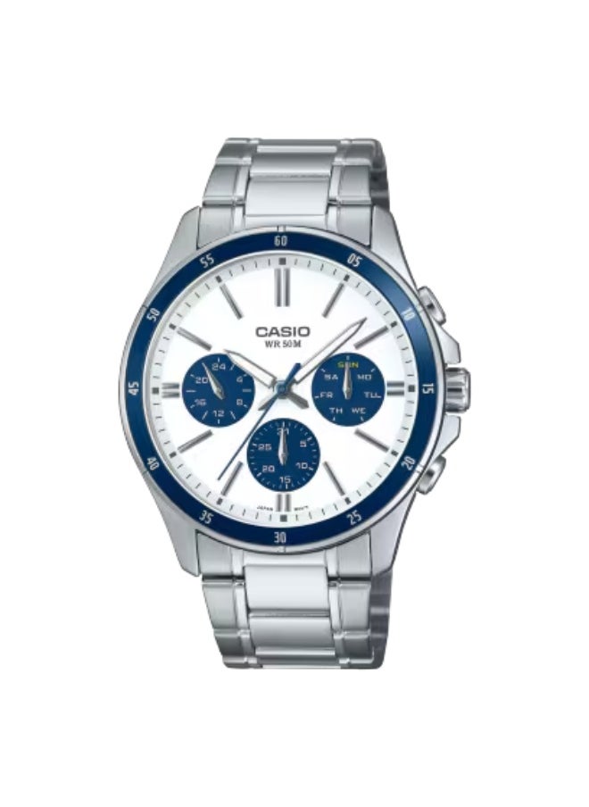 CASIO Men's Stainless Steel Analog Watch MTP-1374D-7A2VDF - 43.5 mm 