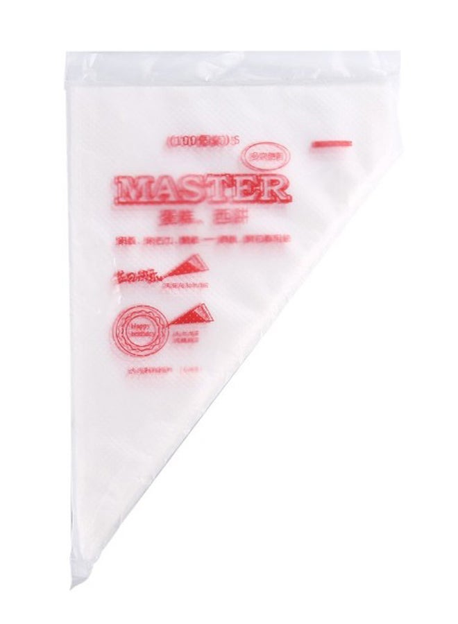 100-Peices Disposable Bags Icing Set Clear 275 x 170mm - Image 1