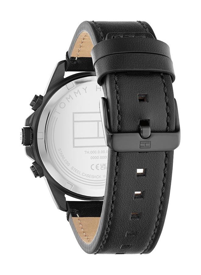TOMMY HILFIGER Men Analog Round Shape Leather Wrist Watch 46 mm  - Image 3