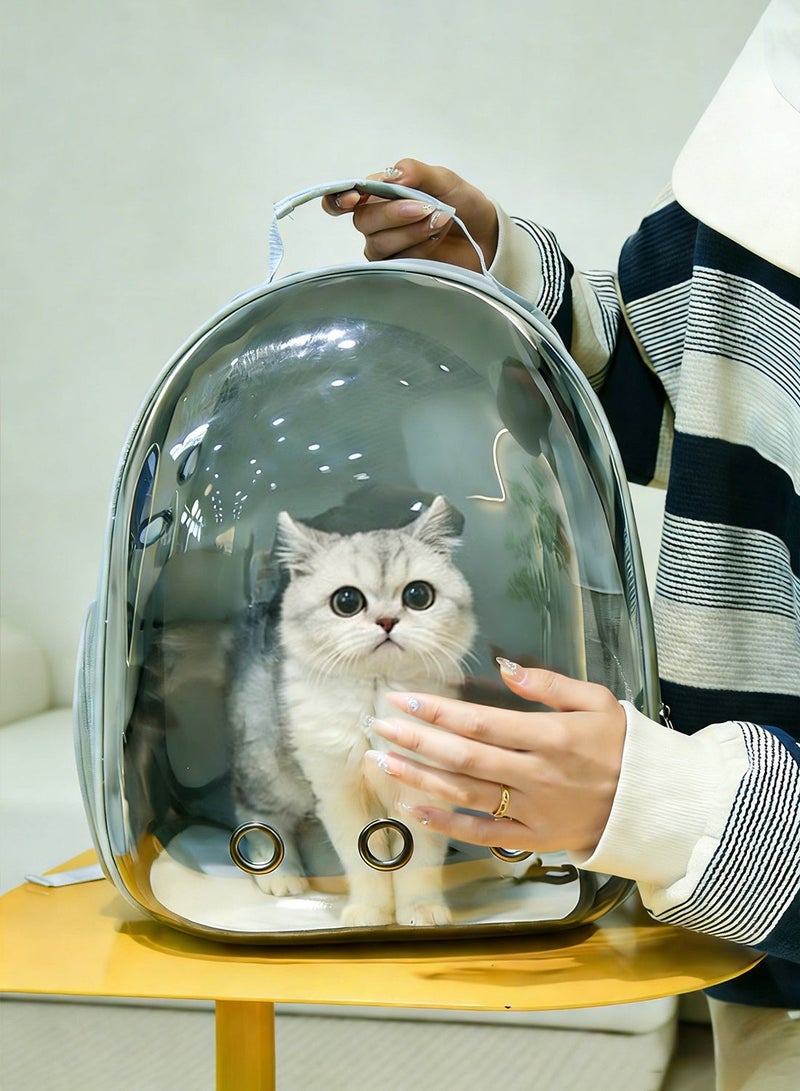 Breathable Portable Pet Carrier Bag for Outdoor Travel, Puppy and Kitten Bag, Transparent Space Pet Backpack, Black/Transparent - Image 5