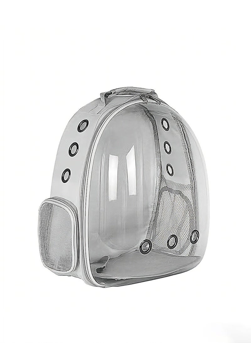 Breathable Portable Pet Carrier Bag for Outdoor Travel, Puppy and Kitten Bag, Transparent Space Pet Backpack, Black/Transparent - Image 3