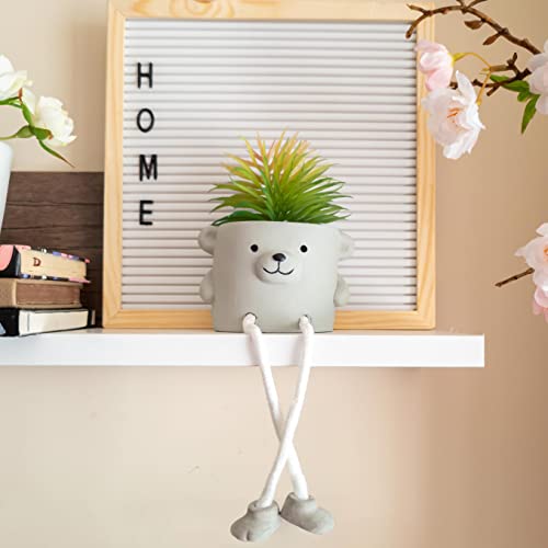 OLEEK Small Fake Plant Office Desk Decor - Desk Plants for Office Decorations for Work - Decorative Plants Decor - Funny Office Decor for Women - Fake Succulents Plants Artificial Home Decor Shelf - Image 4