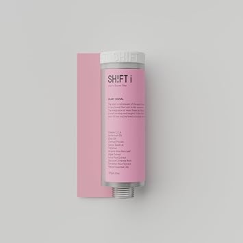 SH!FT Vitamin C Shower Filter with Heart Signal Scent Advanced Chlorine Removal Easy Install for Skin and Hair Care Safe for Travel Use Easy Installation Fits Most Showers - Image 1