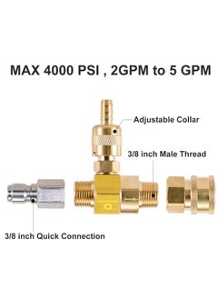 SYOSI Downstream Injector for Pressure Washer 4000 PSI Soap Injector Power Washer Chemical Injector Kit with 3or8 Inch Quick Connect  - Image 4
