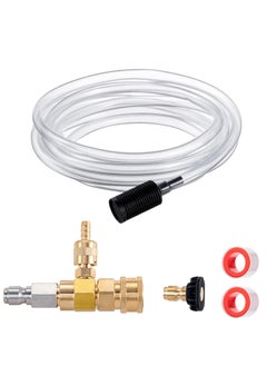 SYOSI Downstream Injector for Pressure Washer 4000 PSI Soap Injector Power Washer Chemical Injector Kit with 3or8 Inch Quick Connect  - Image 1