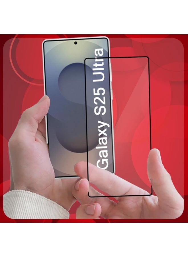 YJS Samsung Galaxy S25 Ultra Full Glue Tempered Glass Full HD Clarity Glass 2-Pack Fingerprint ID Unlock S25 Ultra Full Coverage Glass for Samsung Galaxy S25 Ultra 6.9-inch - Image 5