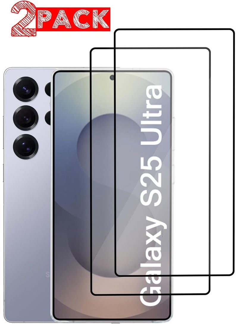 YJS Samsung Galaxy S25 Ultra Full Glue Tempered Glass Full HD Clarity Glass 2-Pack Fingerprint ID Unlock S25 Ultra Full Coverage Glass for Samsung Galaxy S25 Ultra 6.9-inch - Image 3