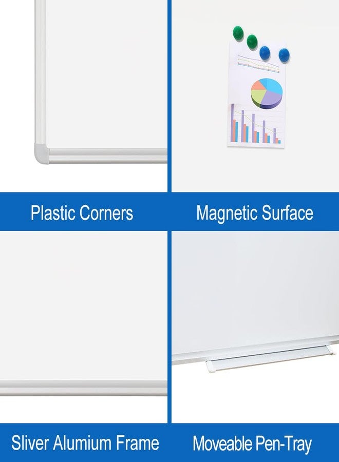 DEVELOP Magnetic Dry Erase White Board 36"x24" for Wall, Aluminum Frame Hanging Writing Whiteboard with Detachable Marker Tray & Magnets Markers Eraser for Home Office Classroom Kitchen Memo - Image 3