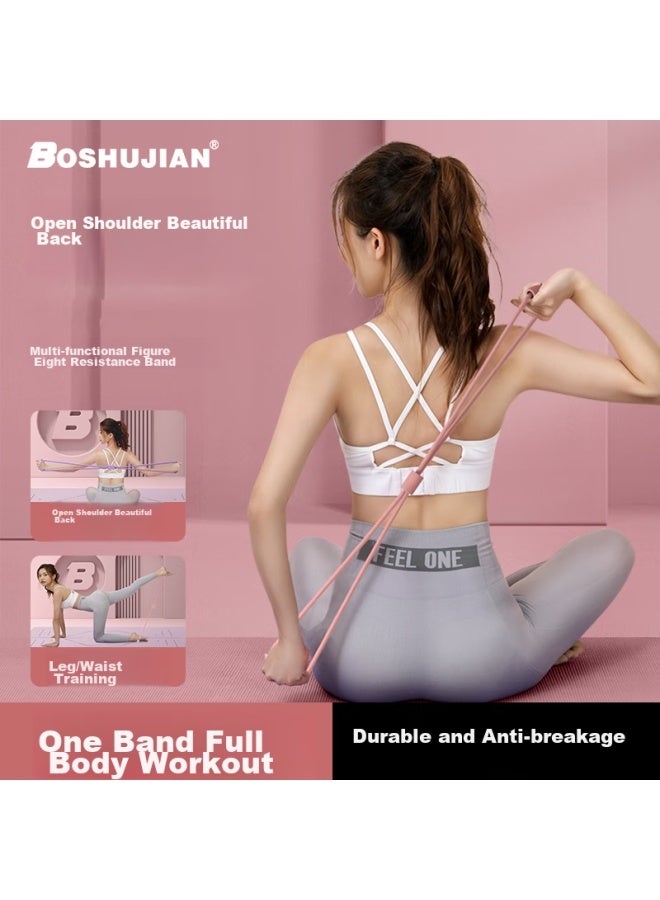 Bo Shujian Boshujian 8-shaped Resistance Band, Pulling Rope, Elastic Rope, Training Rope For Home Fitness, Figure-eight Rope - Image 1