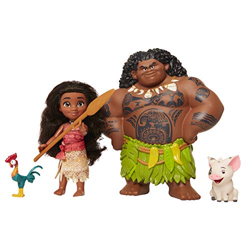Moana Disney Doll with Maui Demigod Doll Figure, 4 Piece Little Petite Story Telling Gift Set for Girls Ages 3 and Up - Image 2
