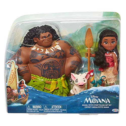 Moana Disney Doll with Maui Demigod Doll Figure, 4 Piece Little Petite Story Telling Gift Set for Girls Ages 3 and Up - Image 4