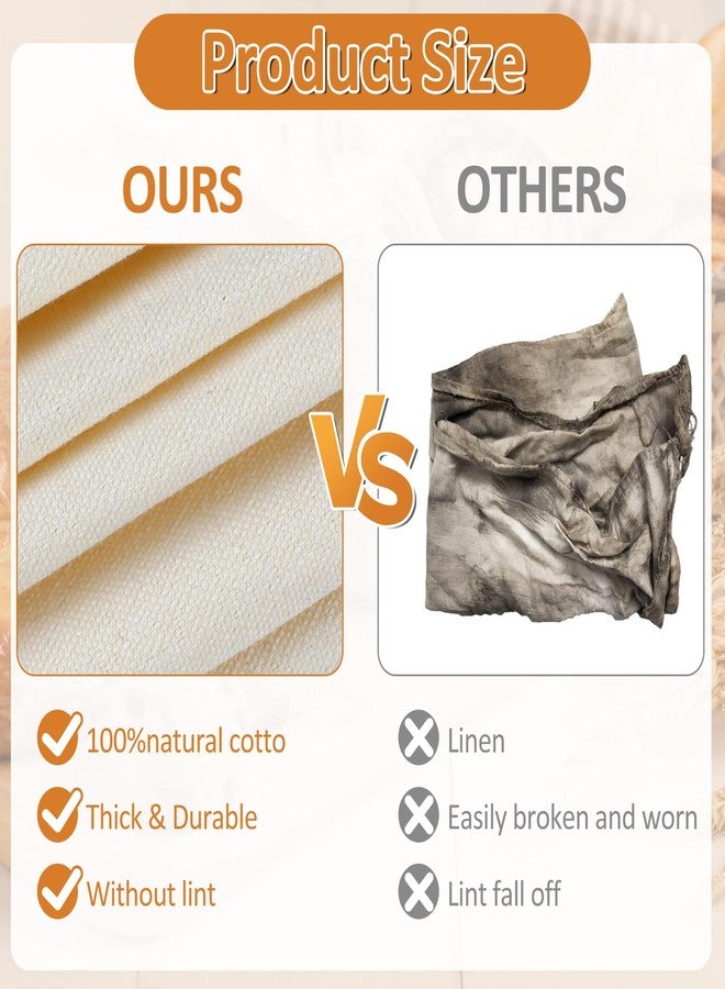Ninsula 4PCS Tea Towels for Baking Sourdough, 14x18.8 Inch Reusable Thick Bread Towels for Proofing, Bread Cloth for Baguettes, Pastry, Loaves - Image 3