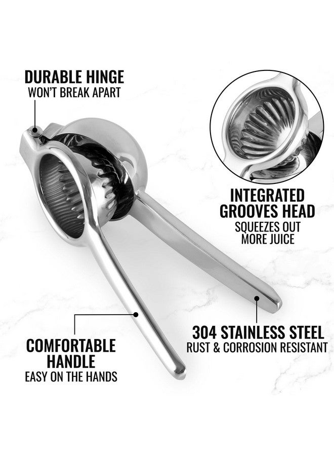 Zulay Kitchen Zulay Kitchen Lemon Squeezer Stainless Steel - Premium Quality, Heavy Duty Solid Metal Squeezer Bowl - Large Manual Citrus Press Juicer and Lime Squeezer Stainless Steel - Image 2