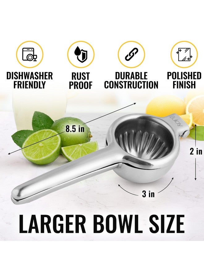 Zulay Kitchen Zulay Kitchen Lemon Squeezer Stainless Steel - Premium Quality, Heavy Duty Solid Metal Squeezer Bowl - Large Manual Citrus Press Juicer and Lime Squeezer Stainless Steel - Image 3