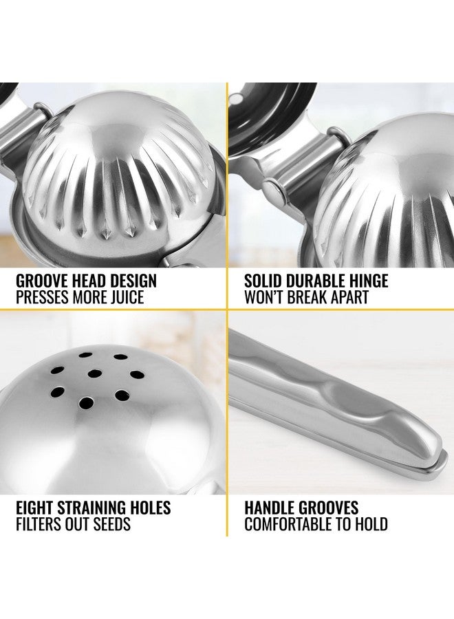 Zulay Kitchen Zulay Kitchen Lemon Squeezer Stainless Steel - Premium Quality, Heavy Duty Solid Metal Squeezer Bowl - Large Manual Citrus Press Juicer and Lime Squeezer Stainless Steel - Image 4