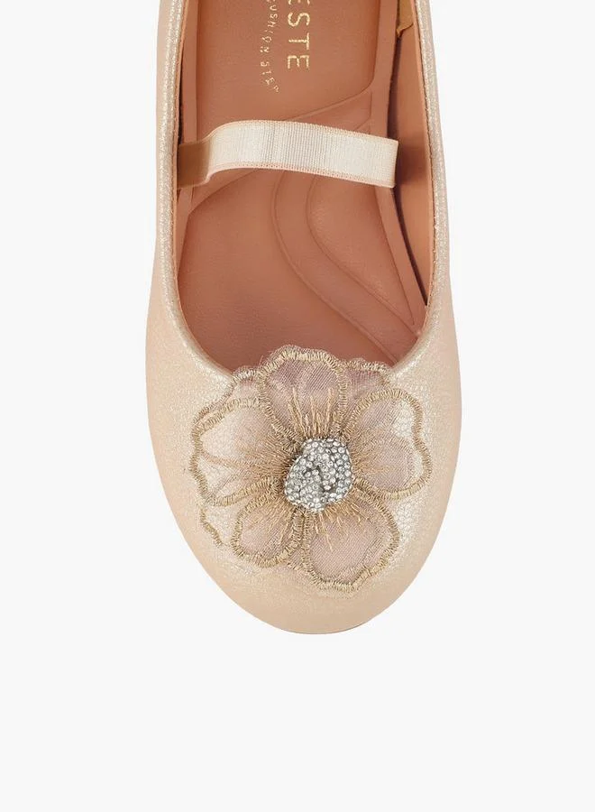 Celeste GOLD Girls Slip-On Ballerina Shoes for Women | Best Price UAE