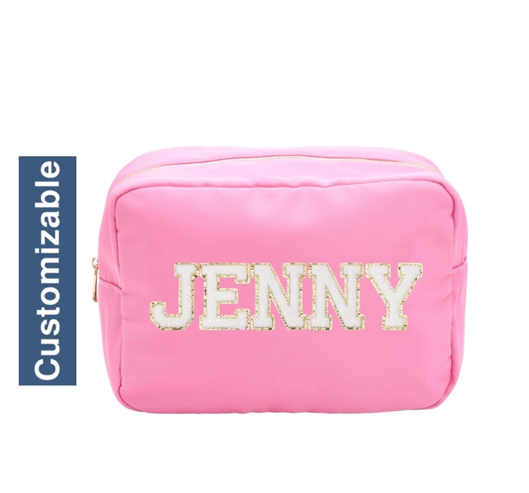 The Happy Tribe Personalised Large Pouch, Candy Pink