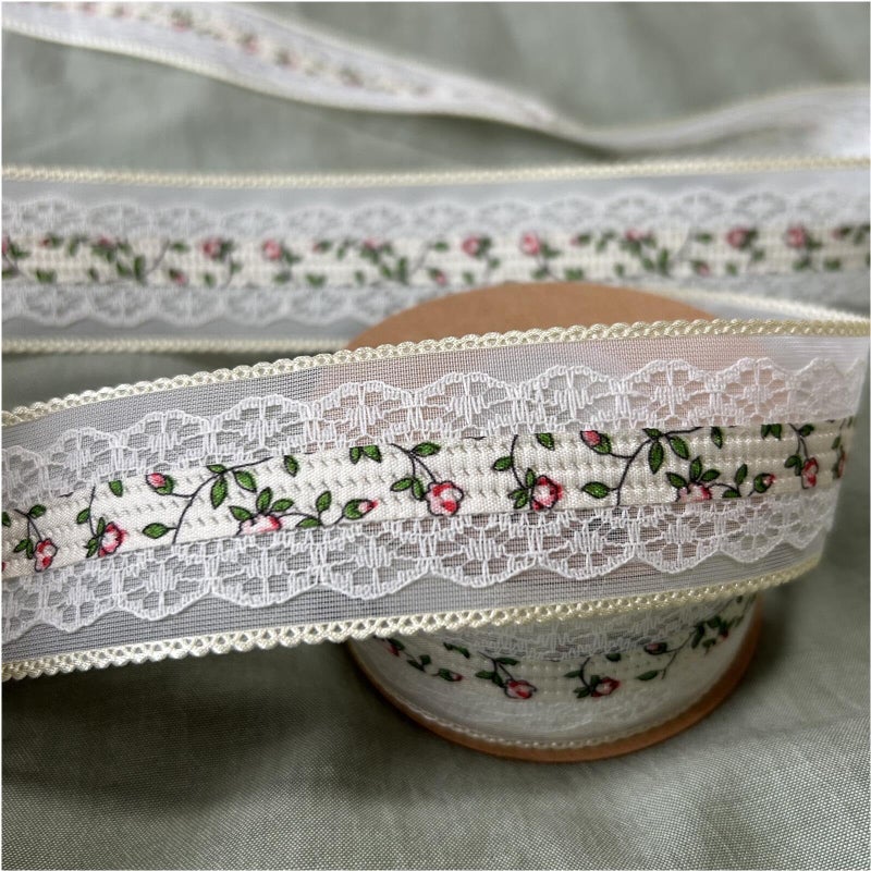 SuiGlory Vintage Lace Trim, Pink Embroidery Lace Ribbons for Crafts, Lace for Sewing Wedding/Bridal Decoration, 10 Yards (Style 2) - Image 5