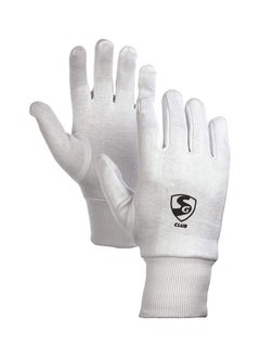 SG Club Cricket Inner Gloves (Adult, White)  - Image 1