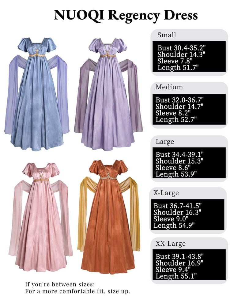 Nuoqi Regency Dresses for Women 1800s Victorian Dress Empire Waist Ball Gown with Gloves Purple, S - Image 5