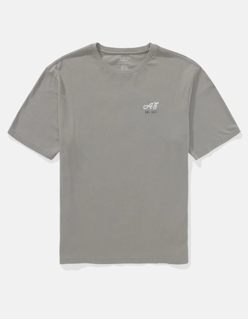 American Eagle  AE Elevated Logo Graphic T-Shirt for Men | Best Price UAE