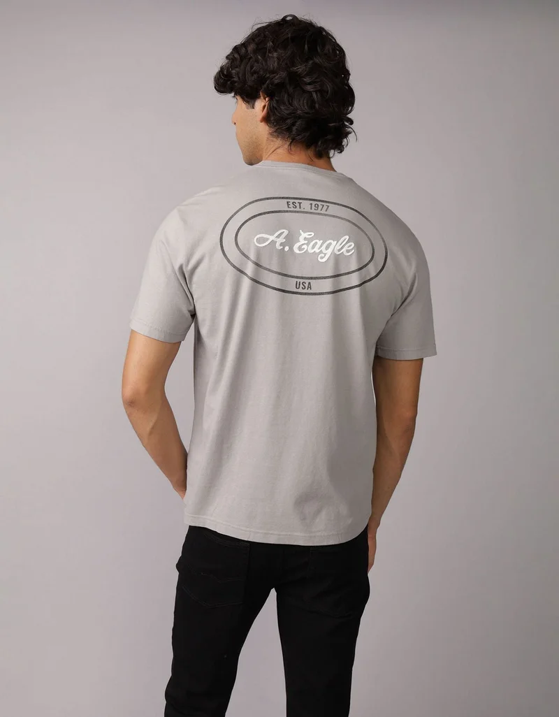 American Eagle  AE Elevated Logo Graphic T-Shirt for Men | Best Price UAE