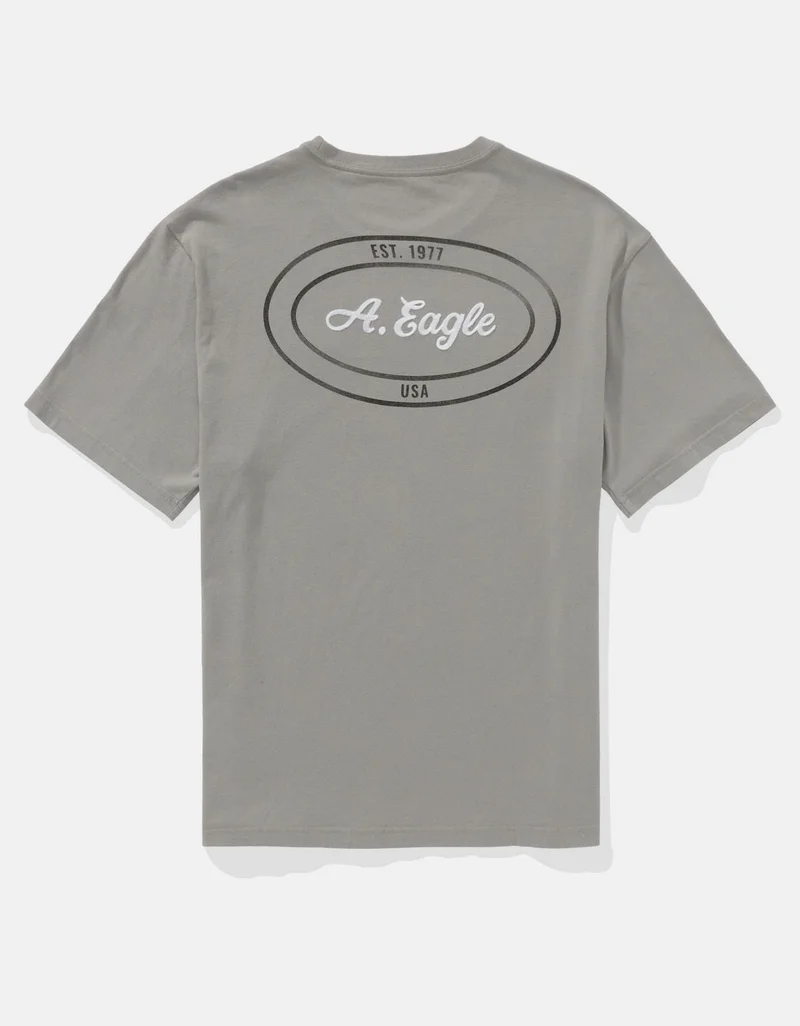 American Eagle  AE Elevated Logo Graphic T-Shirt for Men | Best Price UAE
