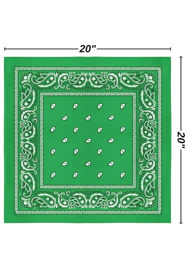 Amscan Women's Paisley Bandana Classic Green Bandana-20 x 20" (1 Count) -Perfect for Outdoor Activities, Fashion Accessory, and DIY Projects, 20" x 20" - Image 3