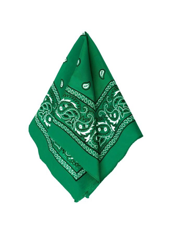 Amscan Women's Paisley Bandana Classic Green Bandana-20 x 20" (1 Count) -Perfect for Outdoor Activities, Fashion Accessory, and DIY Projects, 20" x 20" - Image 1