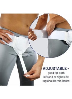 OMEVE Hernia Strap for Men and Women,Adjustable Hernia Support Truss for Groin,with 1 Removable Compression Pad,Inguinal or Lower Abdominal Hernia Strap,for Incisional Hernia,Femur  - Image 2