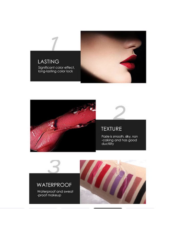 STAGENIUS Long Wear Matte Silky  Moisturizing Lipstick #02 CAMELOT - Image 4