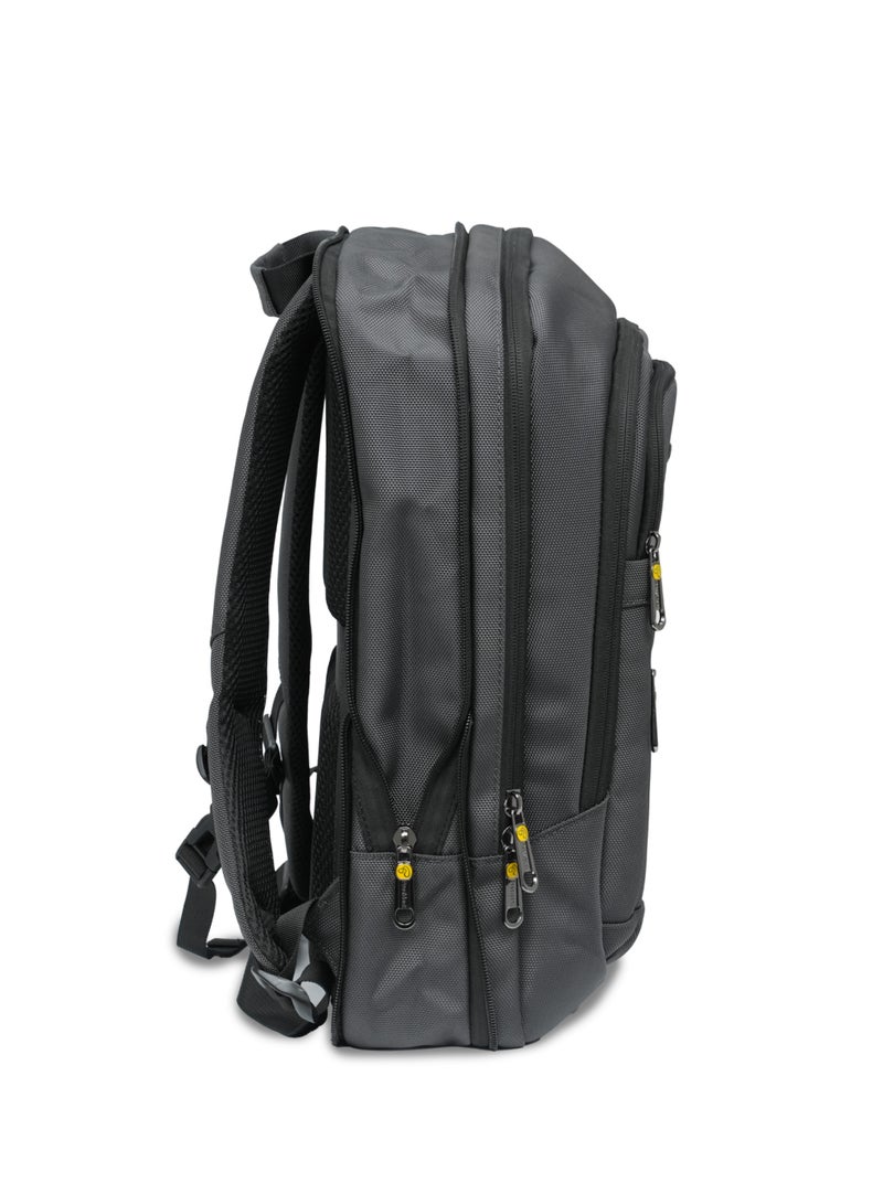 President Premium Laptop Backpack with USB & Type-C Charging Ports – Water Resistant, Durable Travel & Office Bag Model-6117 (Grey) - Image 4