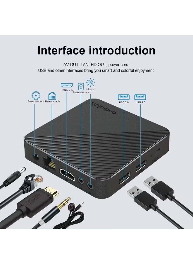 ELTRAZONE T1s Smart Android TV Box 14.0 – 8K Ultra HD Streaming, Voice Control Remote, Google Assistant, High-Speed Wi-Fi Media Player – Black - Image 5