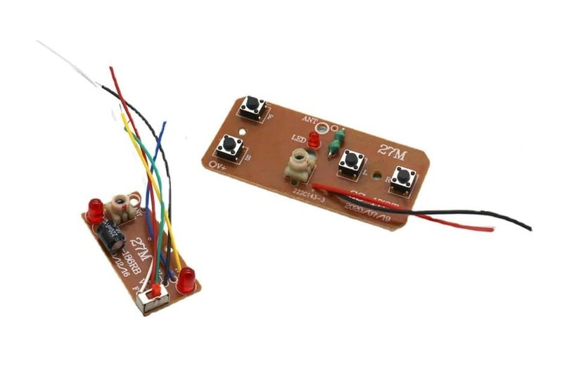 Jowxsx 2Pcs 27mhz FourWay Remote Control Board TwoWay RC Transmitter and Receiver Toy Car Robot Model Accessories for DIY Toys Projects - Image 1