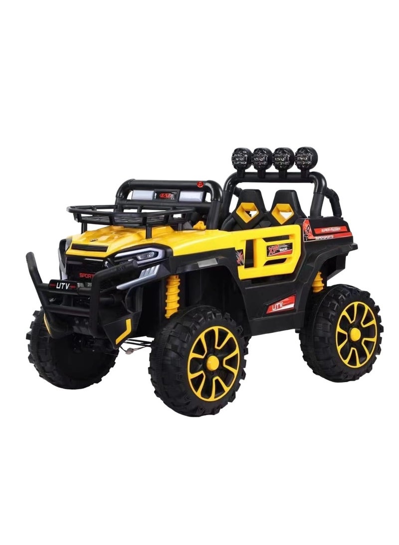 Lancia Electric Rides on Car for Kids with Remote Control - Yellow - DLX-6188