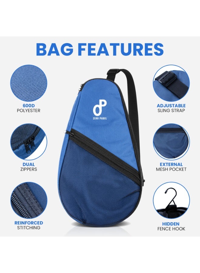 Zero Padel Racket Bag - Sling Backpack with Insulated Compartment and Mesh Pocket - Image 5
