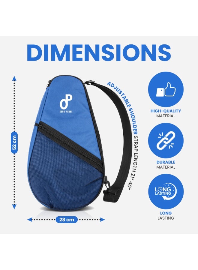 Zero Padel Racket Bag - Sling Backpack with Insulated Compartment and Mesh Pocket - Image 4