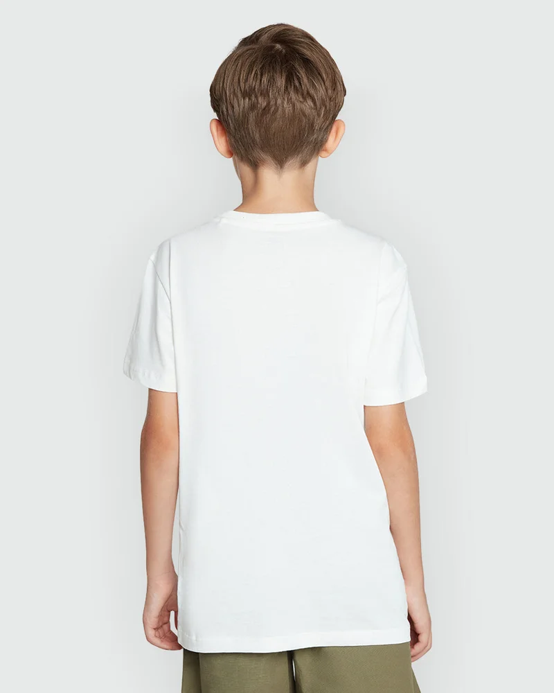 Ovs Modern Fit Tee For Boys In Blanc De Blanc
