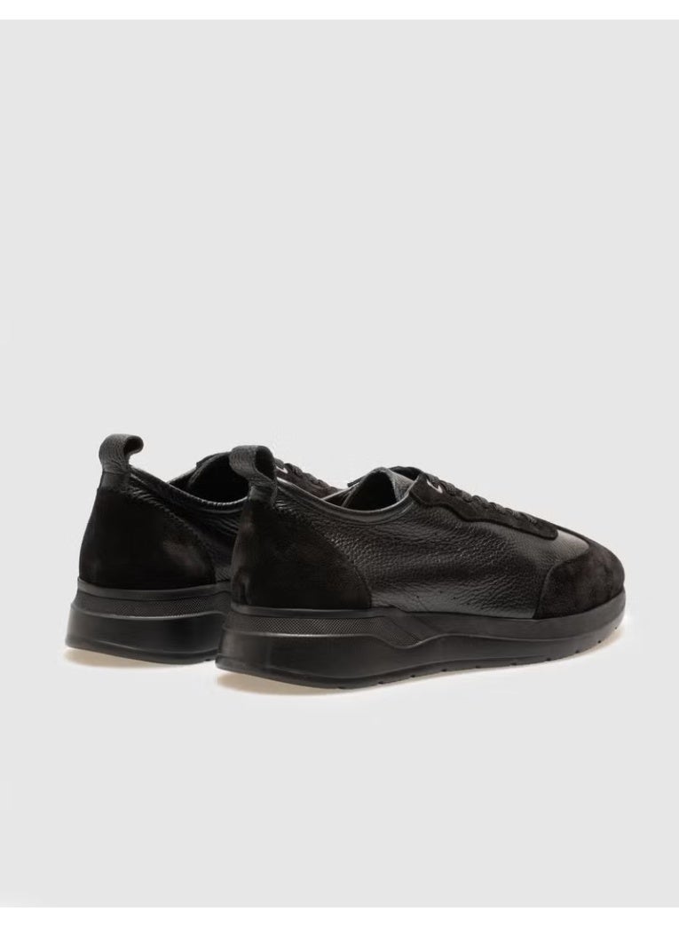 Cabani Black Suede Lace-up Men's Sports Shoes - Image 3