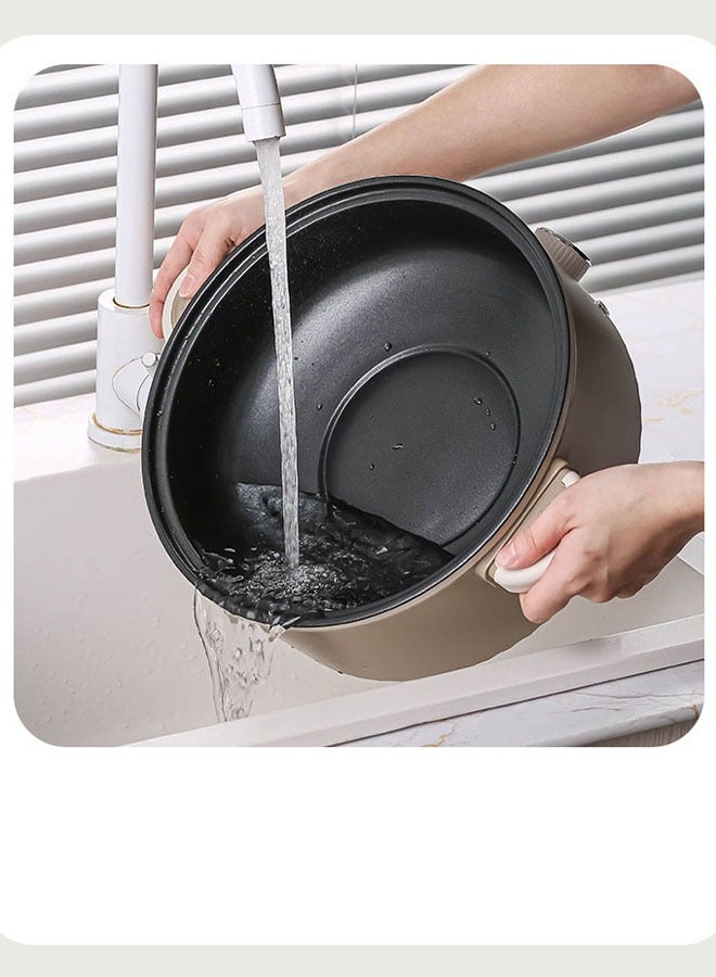 Electric Hot Pot 3 L and 4.6L Non-Stick Electric Cooker, 3 Levels Fires Adjustable Electric Skillet, Frying Pan, Shabu Shabu, Electric Pot for Noodles, Egg, Sterak, Sauté, Dorm Office Family - Image 5