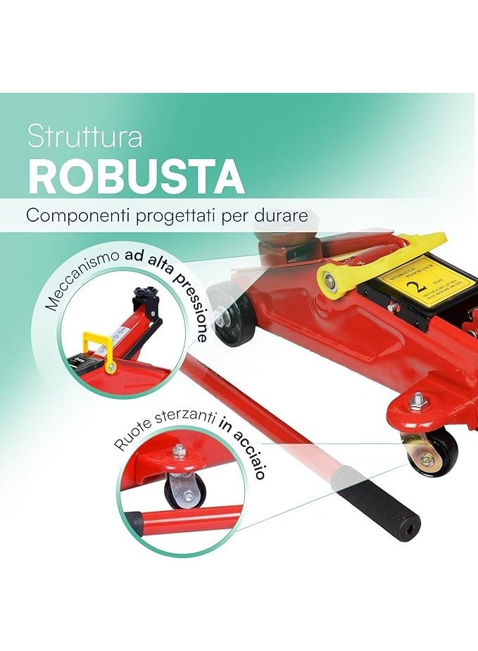 Hydraulic Trolley Jack - Heavy-Duty Mechanical Floor Jack - Professional Car Lifting Tool for Emergency & Maintenance - Image 3