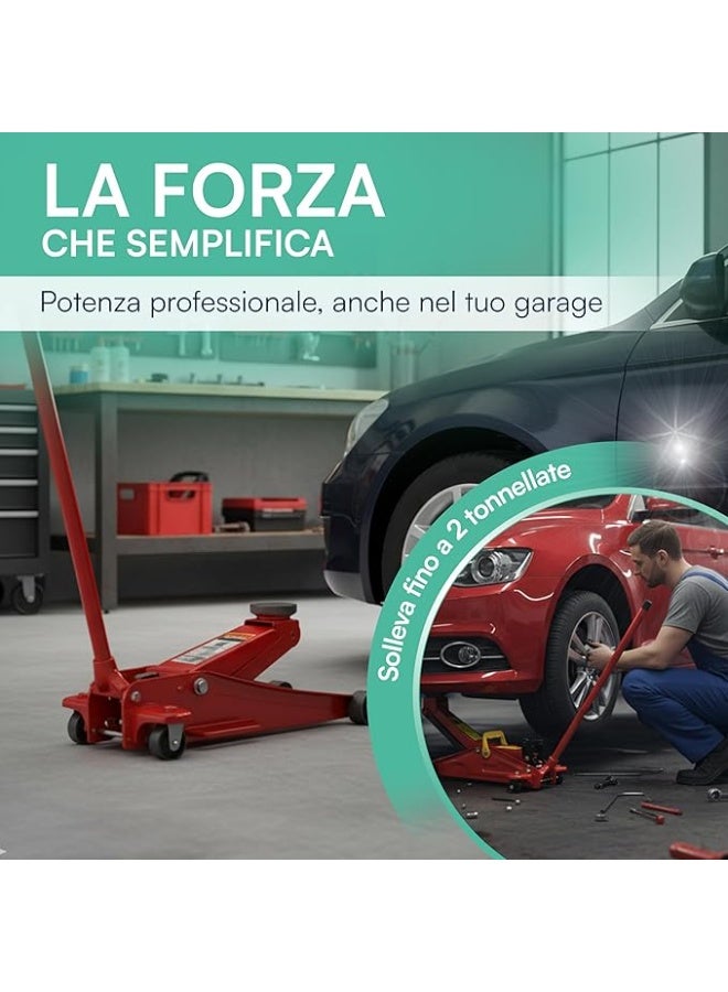 Hydraulic Trolley Jack - Heavy-Duty Mechanical Floor Jack - Professional Car Lifting Tool for Emergency & Maintenance - Image 4